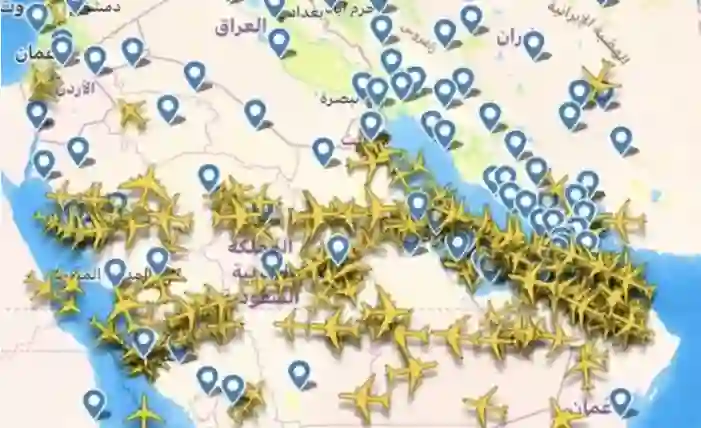 فيديو يكشف ما حدث للطائرات المدنية في أجواء السعودية أثناء القصف الايراني لاسرائيل 
