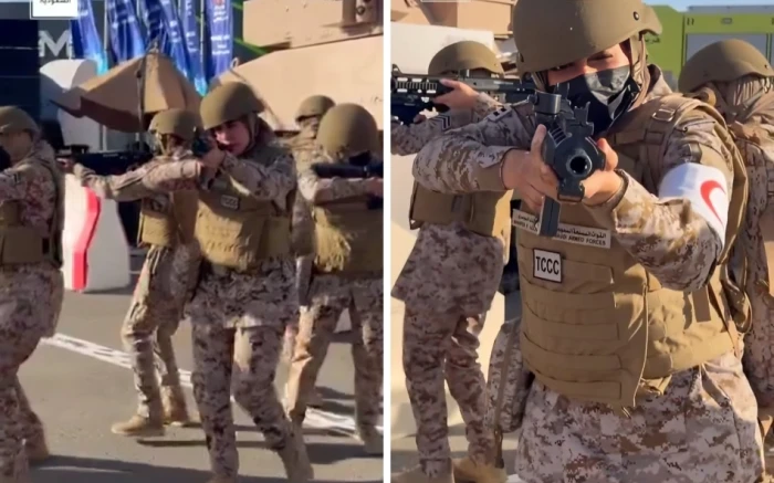 حصري.. شاهد جميلات الجيش السعودي في معركة حقيقية وبراعة تتفوق على الرجال 