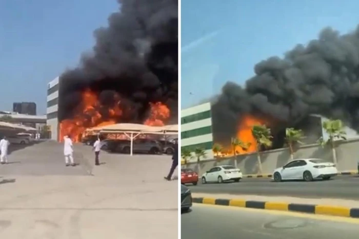 فيديو النيران تلتهم مستودعات DHL للشحن في الخبر والكشف عن مصير الشحنات التي كانت فيها