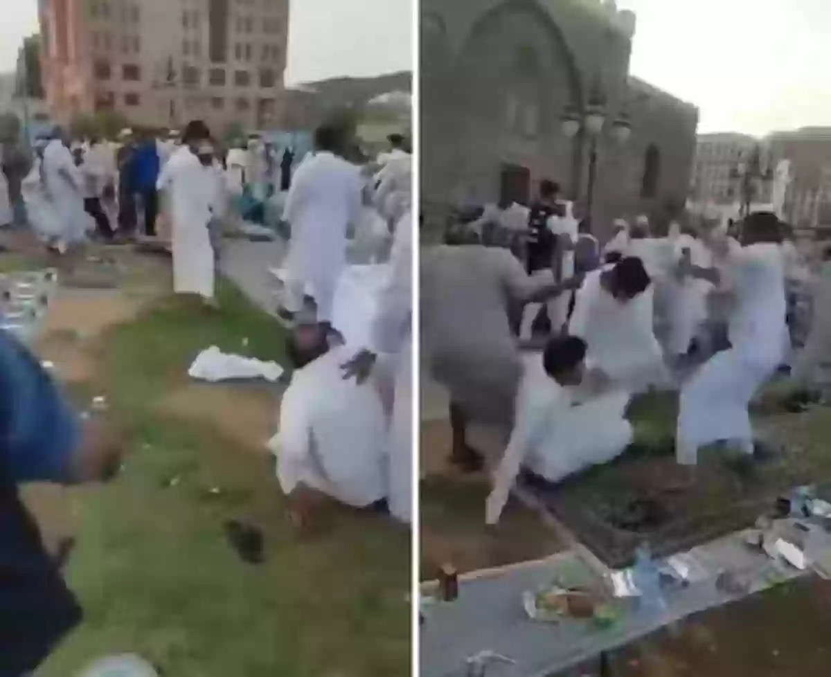 فيديو مضاربة جماعية لاعداد كبيرة من الوافدين من هذه الجنسية ومصدر أمني يكشف التفاصيل 
