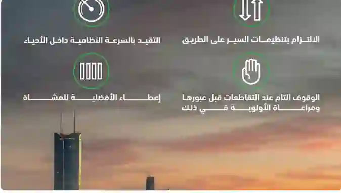 الادارة العامة للمرور تعلن عن السرعات المسموح بها في الاحياء السكنية و4 مخالفات ترصدها ساهر في الأحياء السكنية 