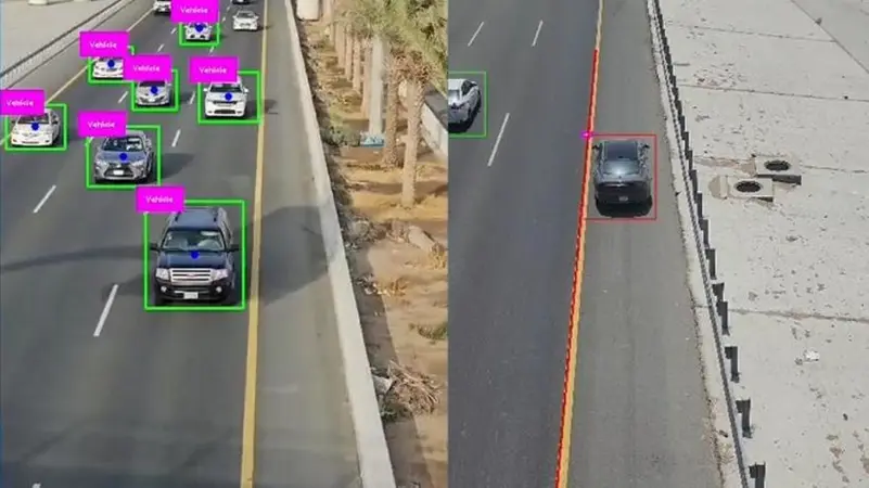 المرور السعودي يبدء نشر أجهزة جديدة ترصد السيارات التي تسير على خط الطوارئ في طرقات المملكة وهذا هو شكلها 